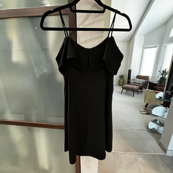Zara Cold Shoulder Babydoll Dress - Black Size S - Picture 6 of 9